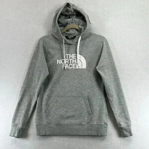 The North Face Women’s Hoodie Sweatshirt Sz Small Gray Cotton/Polyester Graphic